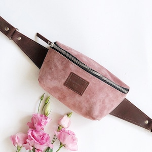 Designer Bauchtasche für Damen | Wildleder Tasche | Umhängetasche | Gürteltasche aus Leder | Bauchtasche nach Maß