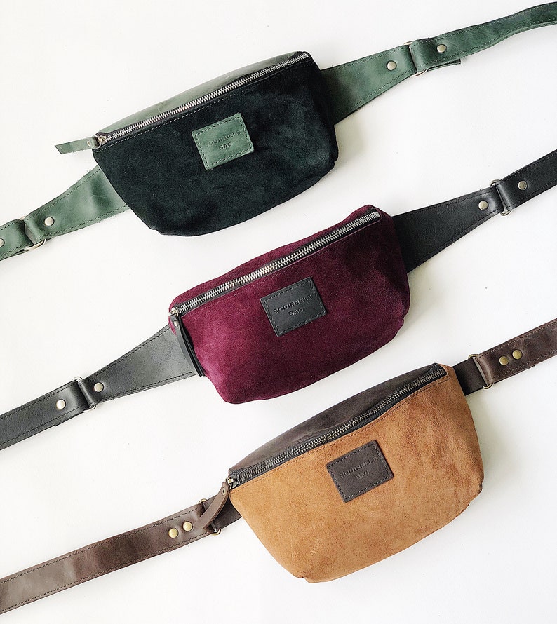 Leather Fanny Pack for women, Sling bag, Leather belt bag, Hip bag, Crossbody bag, Suede bag, Festival Fanny pack vintage, gift for her