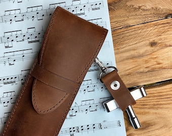 Drumstick Case, Leather drumstick holder, Drum Stick Bag, Drum Sticks, Gift for Drummer, Gift for musician, Drum accessories