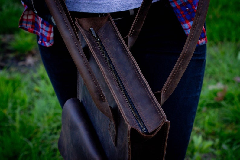 Brown Hobo bag, Leather tote bag for women, Leather tote bag laptop, Leather work bag women, Large tote bag with pockets