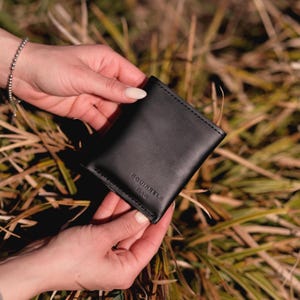 Cartera de cuero: regalo personalizado para su 40.º cumpleaños o hito: 60.º cumpleaños, 10.º aniversario para su esposa