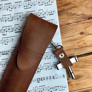 Drumstick Case, Leather drum stick bag, Leather drum stick Holder, Drum Sticks Gift for Drummer, Gift for musician, Drum accessories