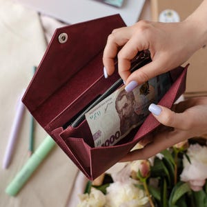 handmade leather wallet, faux leather, minimalist leather wallet, trifold leather wallet, bifold leather wallet, long leather wallet