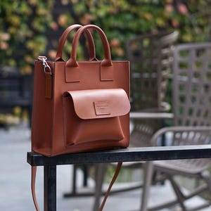 Doktortasche aus Leder, weiche Handtasche, echtes Leder, Umhängetasche, moderne Damentasche