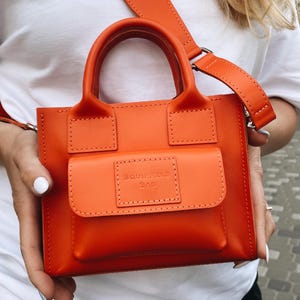 Italian Leather Crossbody Bag: Women&#39;s Shoulder Bag, Gift for her