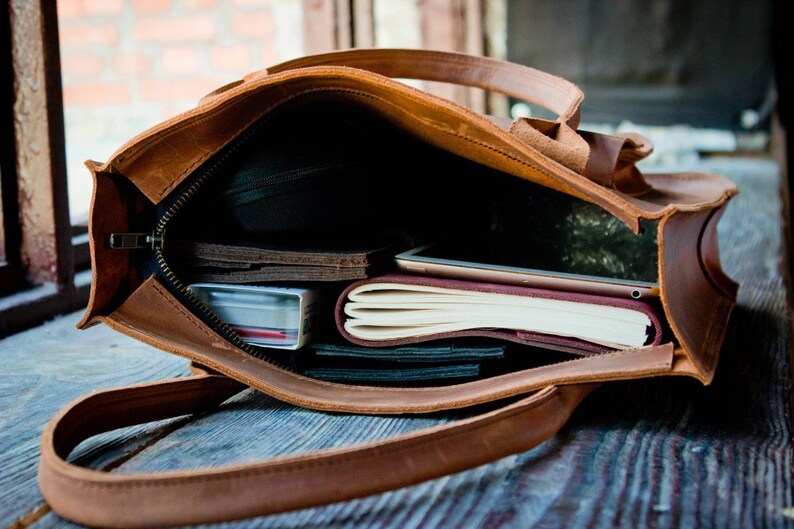Moroccan leather bag leather laptop bag Women Tote bag personnalisable Messenger bag of holding Tote bag noir Leather diaper bag