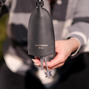 Llavero para hombre y mujer, estuche de cuero para llaves, bolsa personalizada para llaves, organizador de llaves, bolsa extraíble para llaves, monedero para llaves