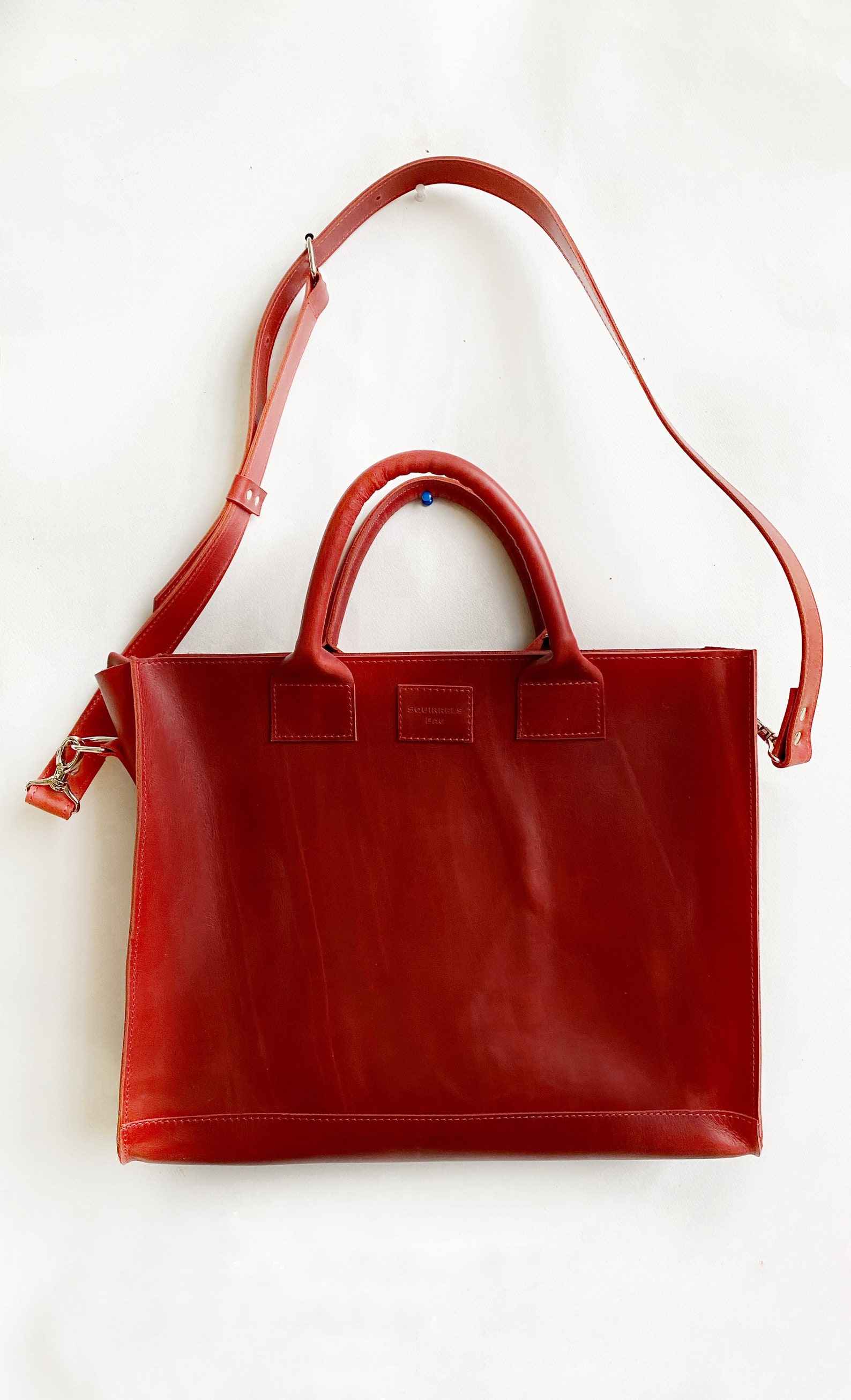 Brown Leather Bag Laptop Bag Women Tote Bag Personnalisable Etsy