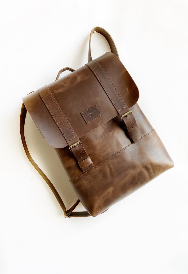 Brown Leather Backpack for Women, Minimalist backpack, Laptop Backpack, Medium size backpack, Casual backpack, Backpack purse, Gifts for Her