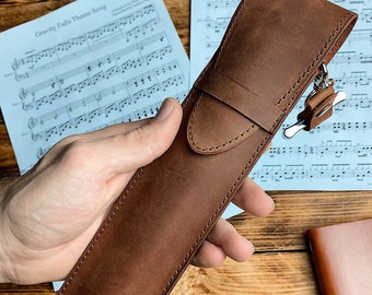 leather drum stick bag, Drumstick Case, Leather drum stick Holder, Drum Sticks Gift for Drummer, Gift for musician, Drum accessories