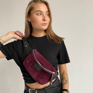 Leather Fanny pack for women, belt bag, Hip bag, Bum bag, Gift for Women image 7