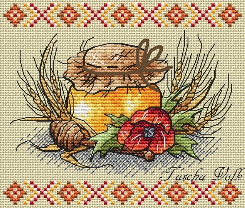Generous gift of summer-1 Cross Stitch Hat Pattern PDF Instant Download Stylish Embroidery Cute Wall Decor