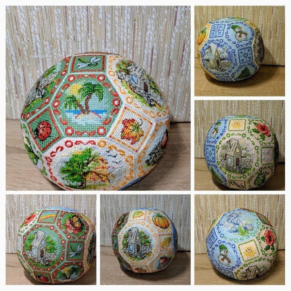 Seasons ball toy Cross Stitch Hat Pattern PDF Instant Download Stylish Embroidery Cute Wall Decor