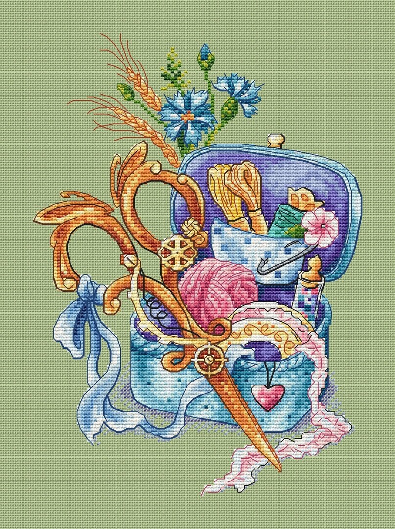 Copper scissors Crossstitch Pattern Printed PDF Instant Etsy