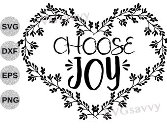 Choose Joy Svg Etsy