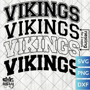 Wikinger Sportschriftart svg png, Wikinger Maskottchen Team Name Swag collegiate font Retro svg Wikinger Sportteam Clipart Shirts Wikinger Fan svg png