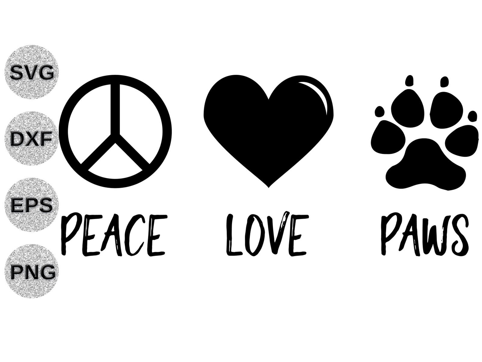Peace love paws svg Peace love paws shirt svg animal rescue Etsy