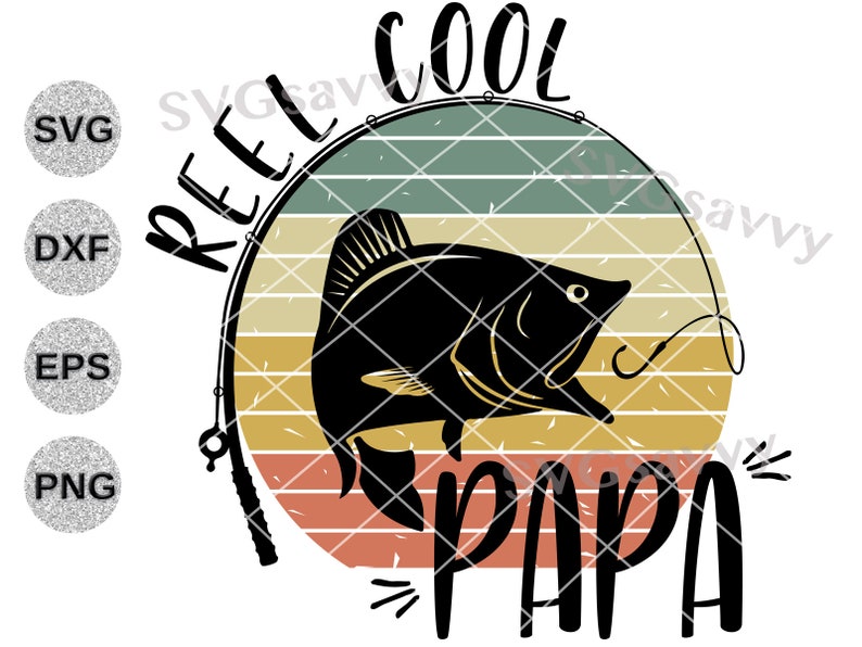 Download Reel cool Papa svg Papa svg Father's Day svg dxf shirt | Etsy