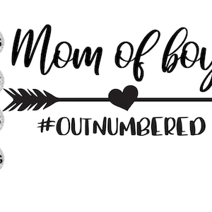 Mamá de niños superó en número svg dxf, #outnumbered svg dxf, criando niños svg dxf, día de la madre svg, bendecido con niños clip art, png, archivo cortado