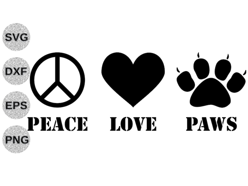 Download Peace love paws svg Peace love paws shirt svg animal ...