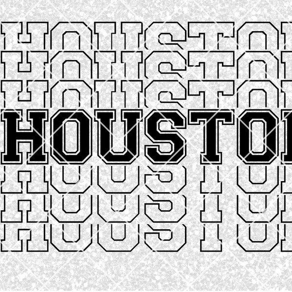 Houston svg dxf png clipart, Houston stacked retro vintage svg dxf shirt png t-shirts, Houston sports athletics svg dxf png shirts clipart