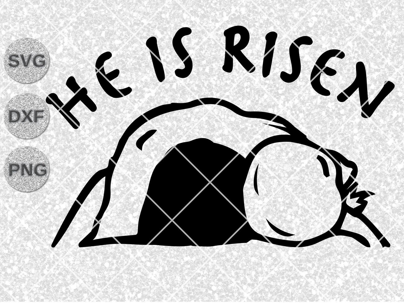 He Is Risen Black And White