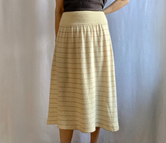 Liz Claiborne angora knit skirt, high waisted vin… - image 1