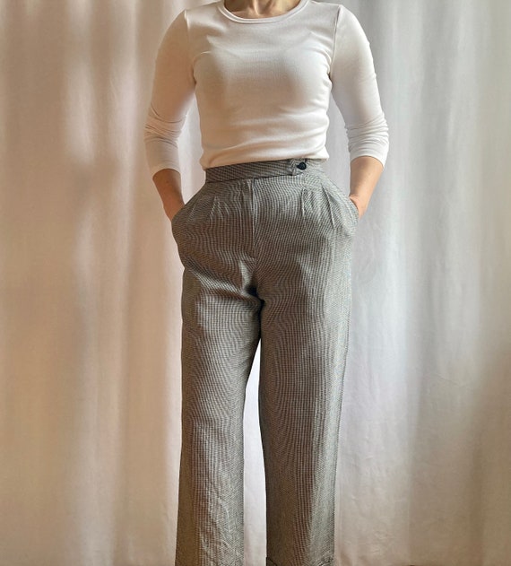 Liz Claiborne Cropped Linen Pants High 