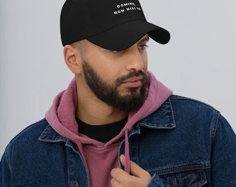 Cappello Domine, Non Nisi Te - Cappello da papà cattolico latino San Tommaso d'Aquino Berretto da baseball - Nero, Grigio, Blu, Cachi