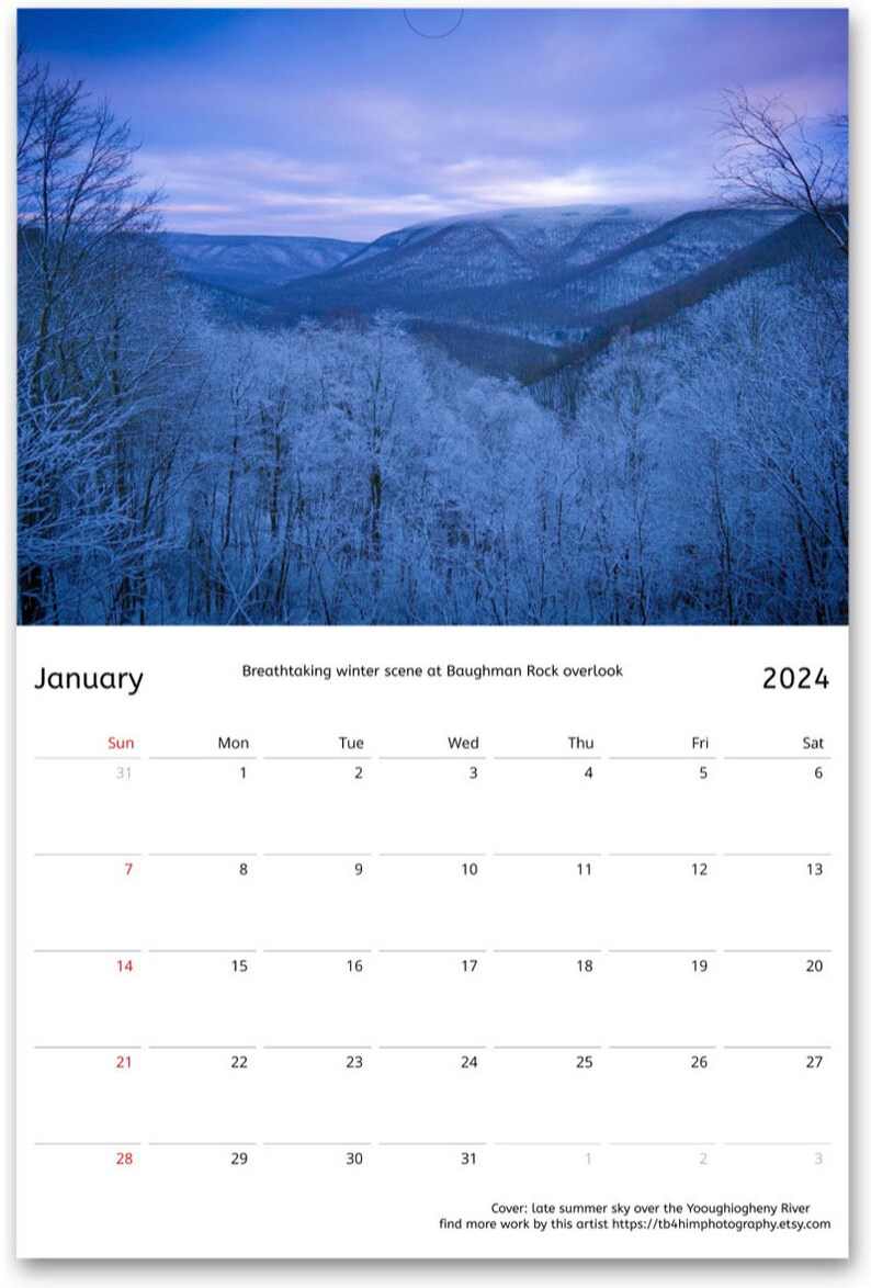 Ohiopyle 2024 Photo Calendar Etsy