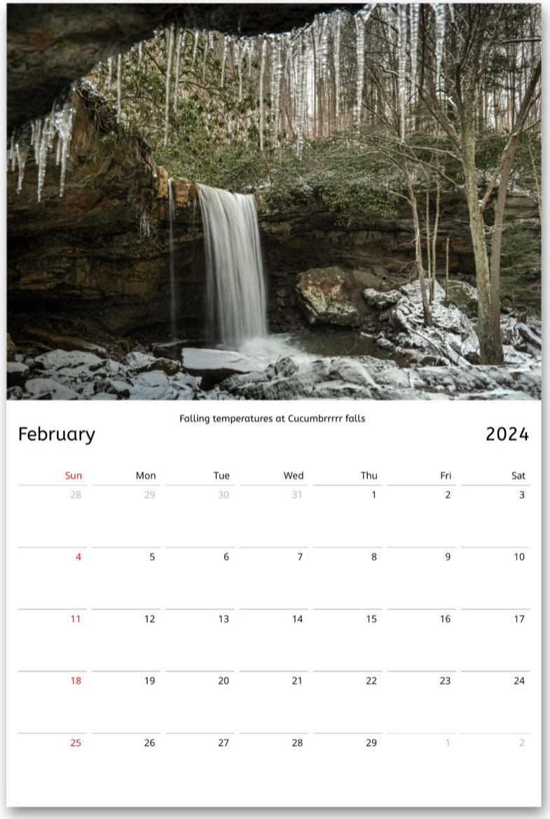 Ohiopyle 2024 Photo Calendar Etsy