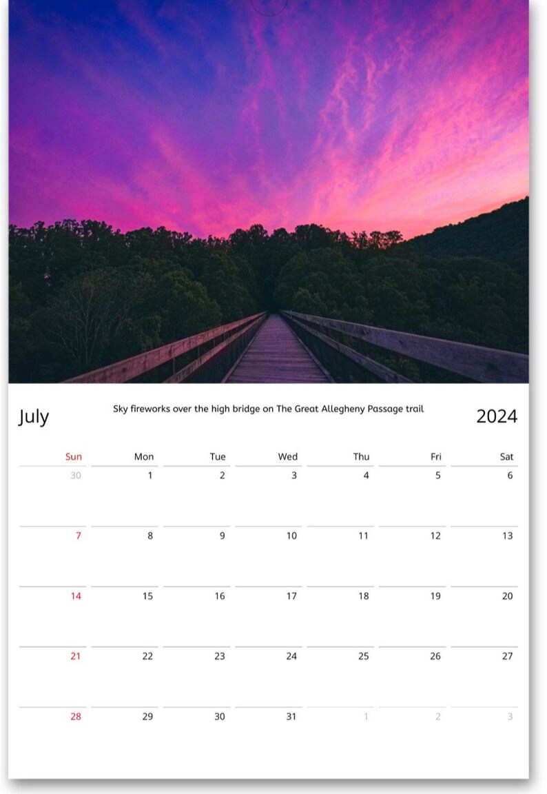 Ohiopyle 2024 Photo Calendar Etsy