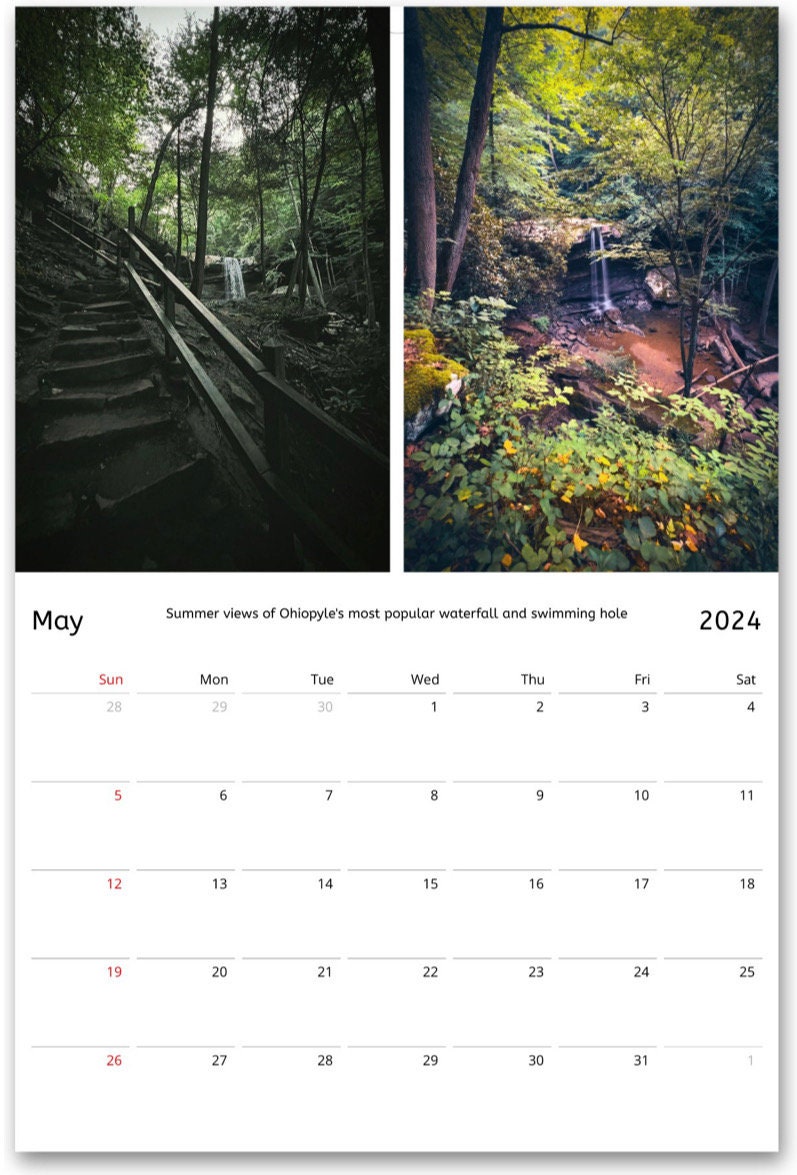 Ohiopyle 2024 Photo Calendar Etsy