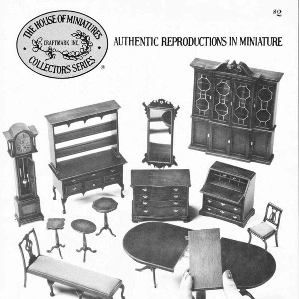 The House Of Miniatures Catalog 1981 Craftmark - Full Kit Line, 24 pages, Printable PDF, Furniture Kits and Artisan Minis