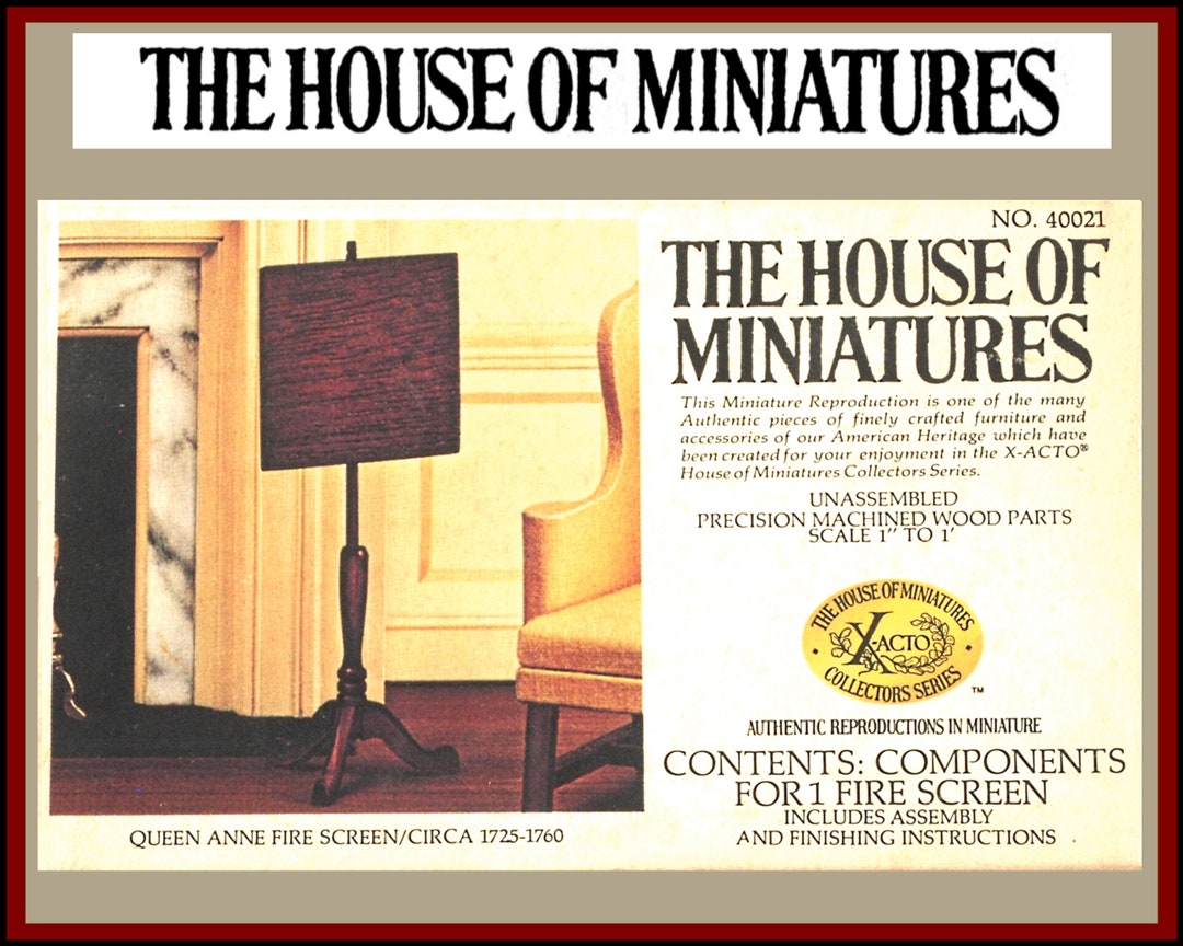 House of Miniatures Furniture Kit #40021 X-acto Queen Anne