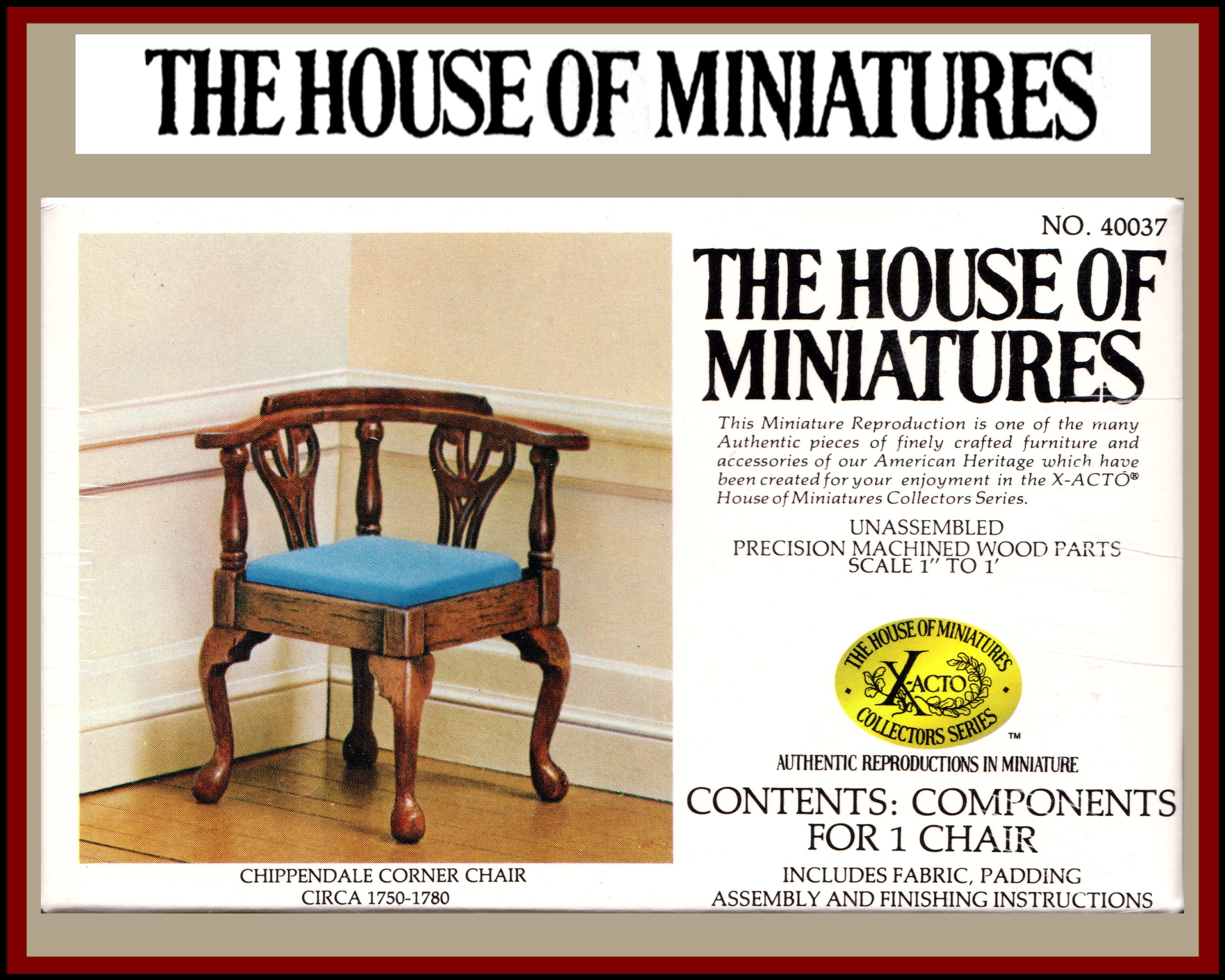 1/12 CHIPPENDALE NIGHT STAND KIT #40012 THE HOUSE OF MINIATURES NEW SEALED 