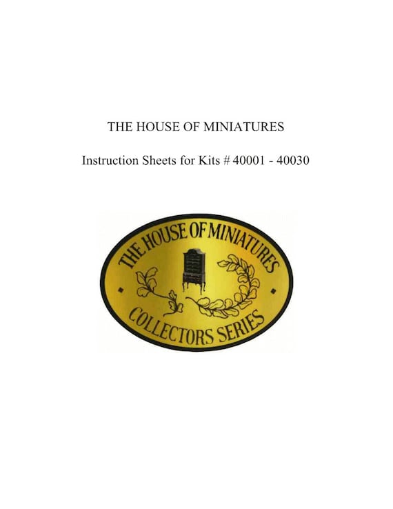 The House of Miniatures Kit Build Sheets #40001 #40030, Digital - Main Image