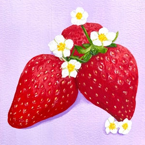 Strawberry print image 1