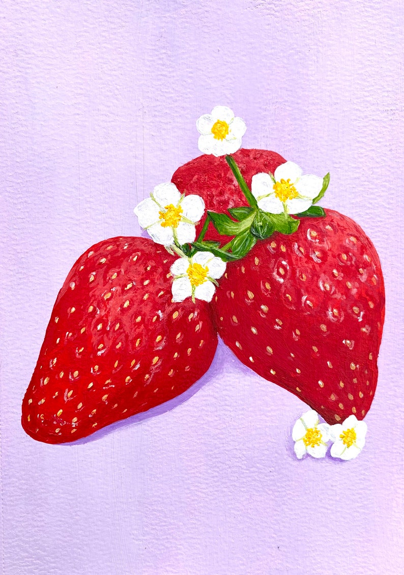 Strawberry print image 1