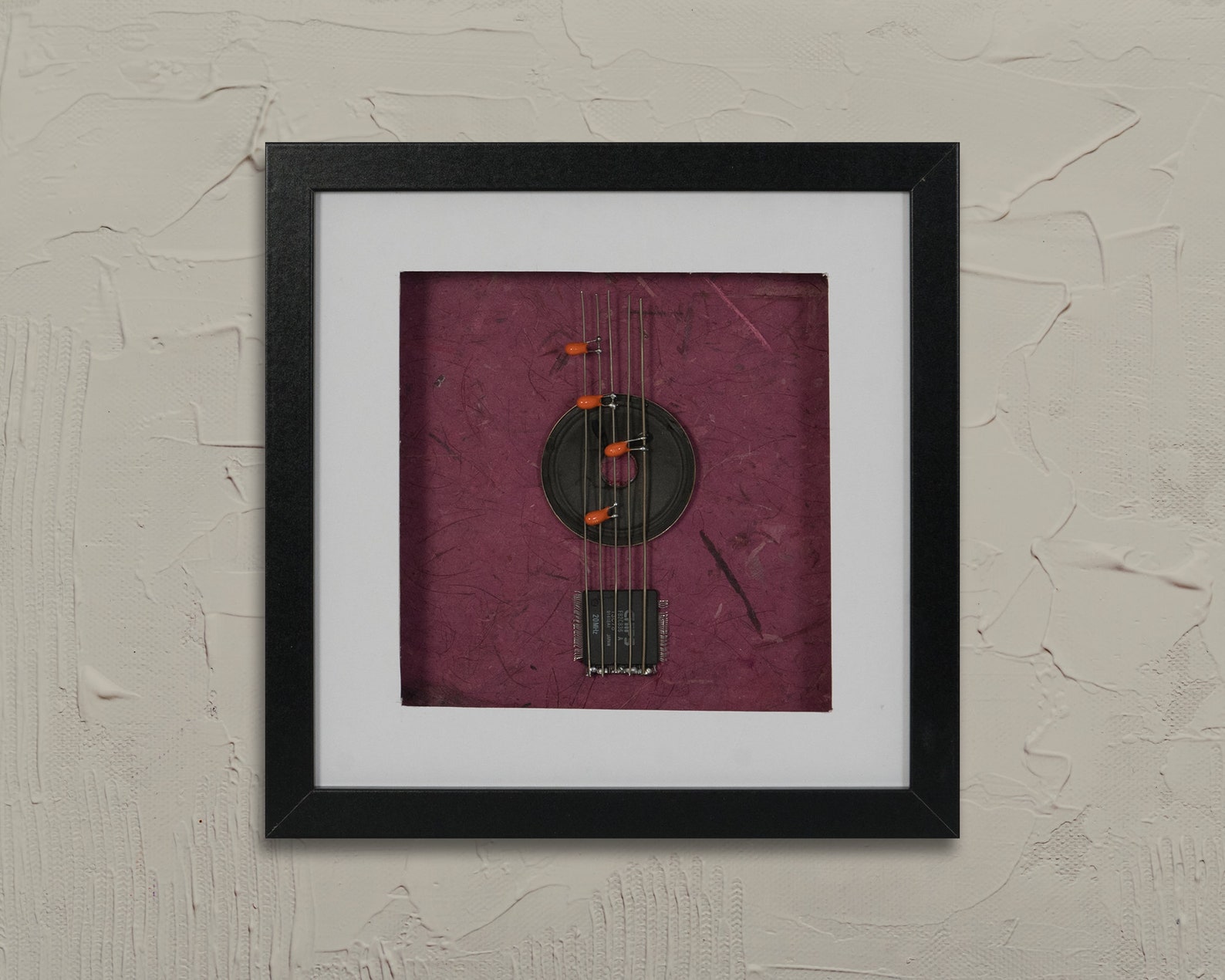 3D box framed wall art Electronic components art Wire art Etsy