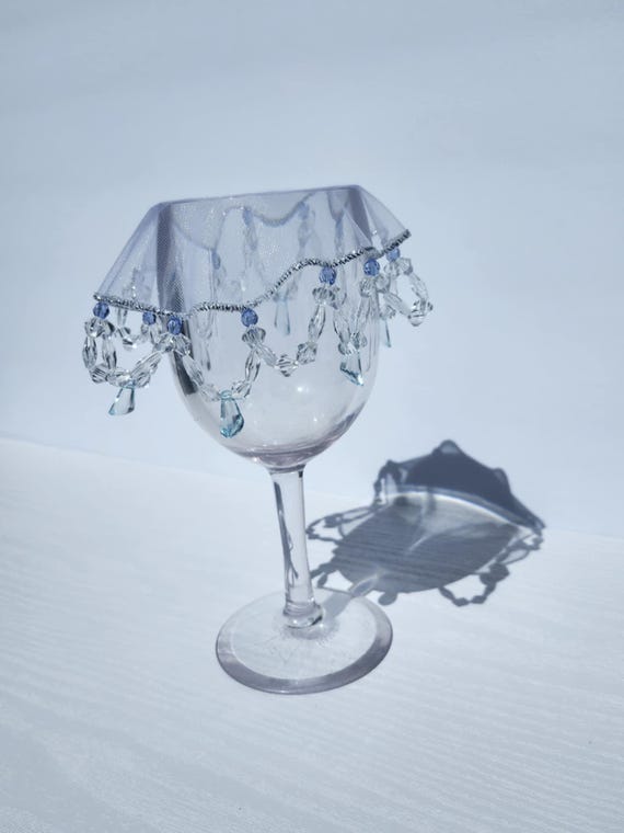 Glas (46B) Abdeckung, Schutzhülle, Trinkglasabdeckung, Wasserglasabdeckung, Vintage inspiriert, Weinglasabdeckung