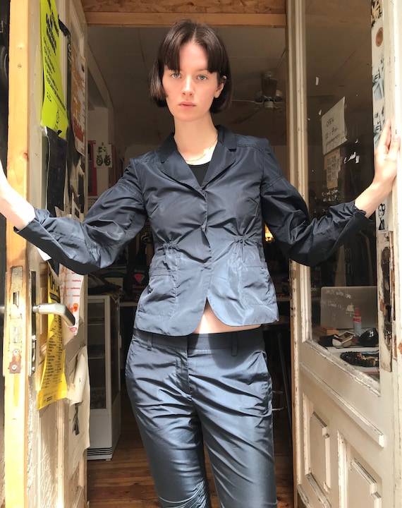 90’s miu miu nylon suit , size S , Italian size 38