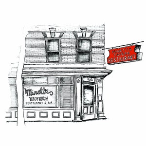 Minetta Tavern NYC Art Print - West Village Building Restaurant Illustration Wall Art