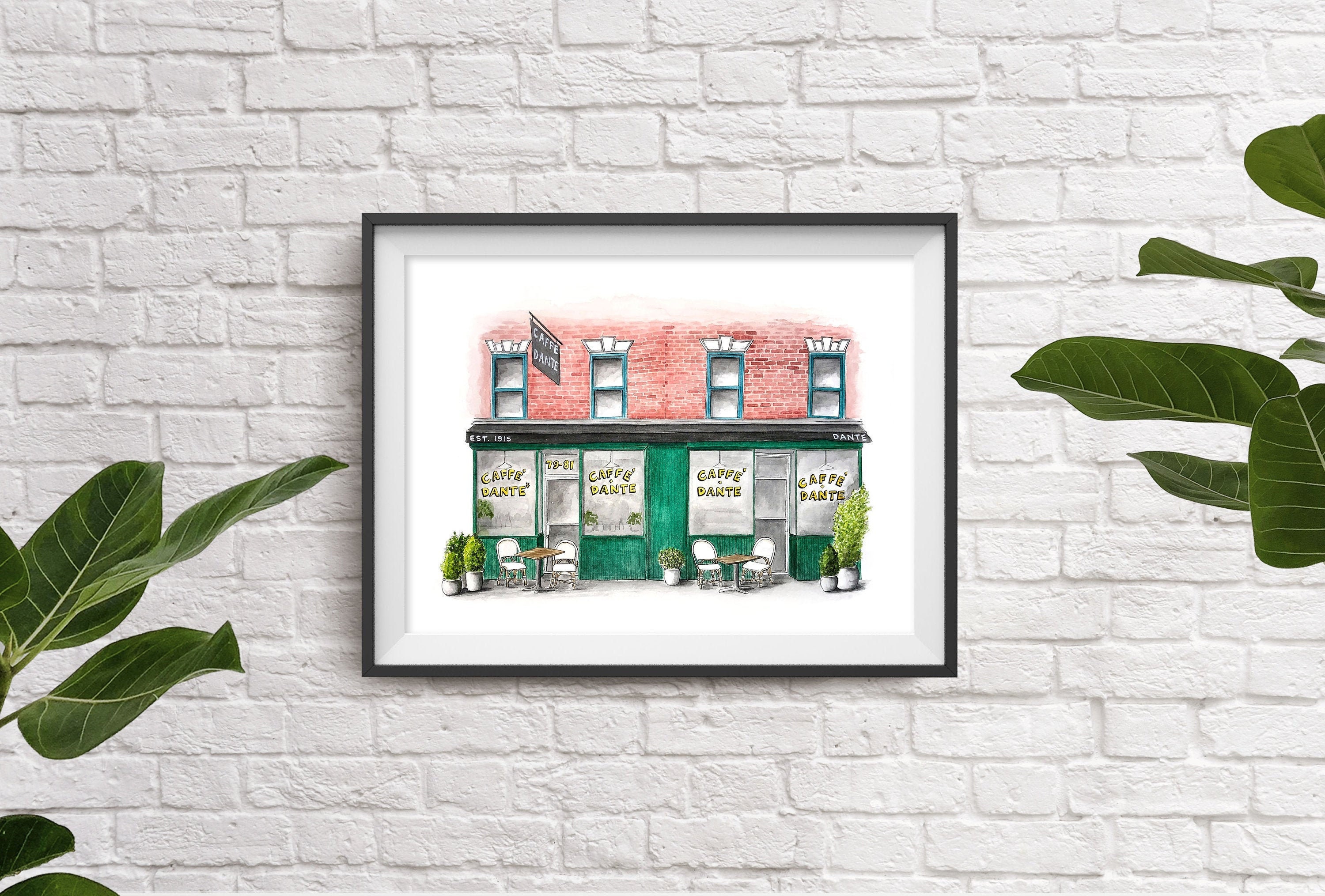 Caffe Dante NYC, Greenwich Village Illustration Art Print - Etsy