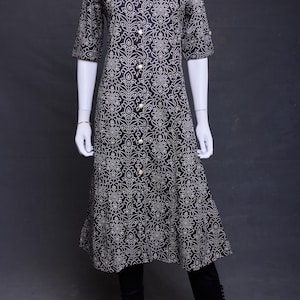 Kurti - Black Bandini Straight Kurti | Casual Indian Kurta by Anu Attires | Ethnic Wear for Women