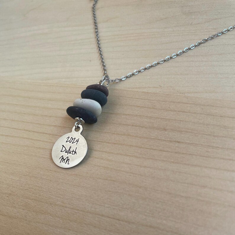 Grandmas Marathon Necklace 13.1 Distance Date Doublesided Duluth 2024