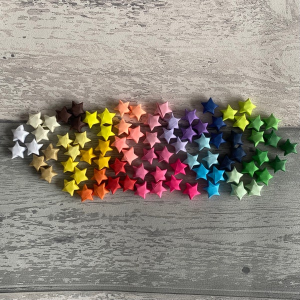 60 Handmade Paper Origami Lucky Stars