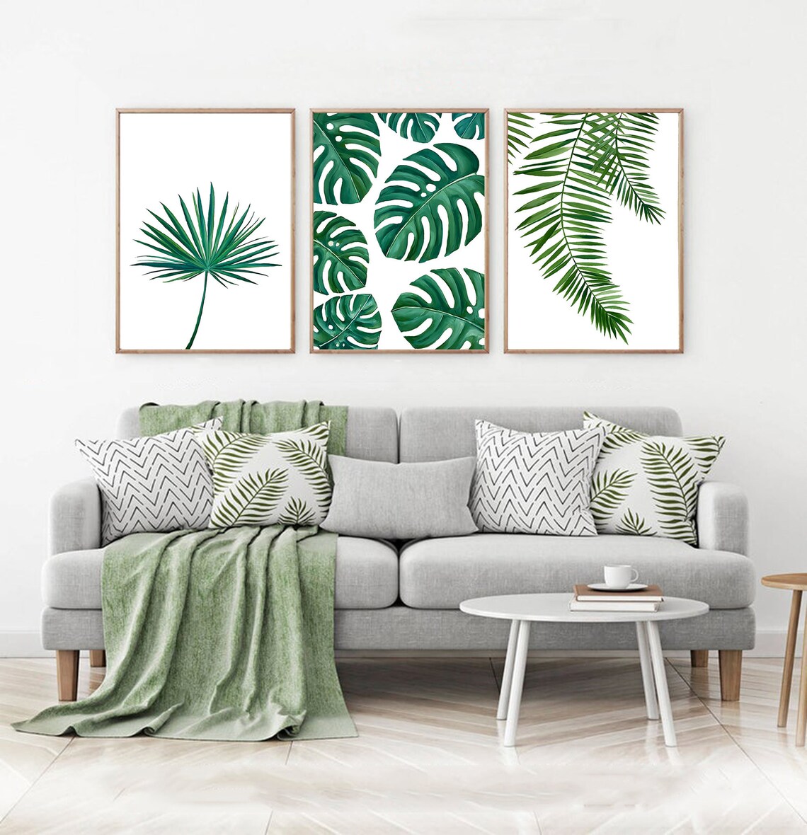 Botanical Art Framed Paintings Original Set of 3 Tropical Etsy