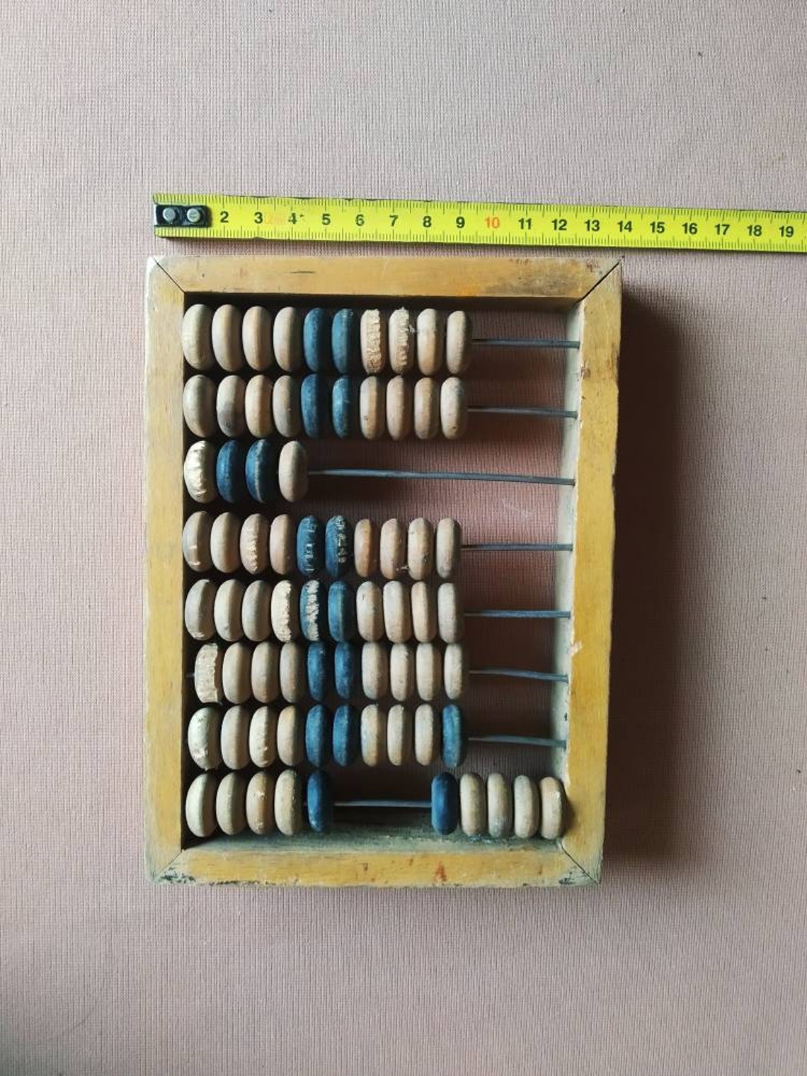 Miniature wooden old abacus antique bookkeeping soviet Etsy