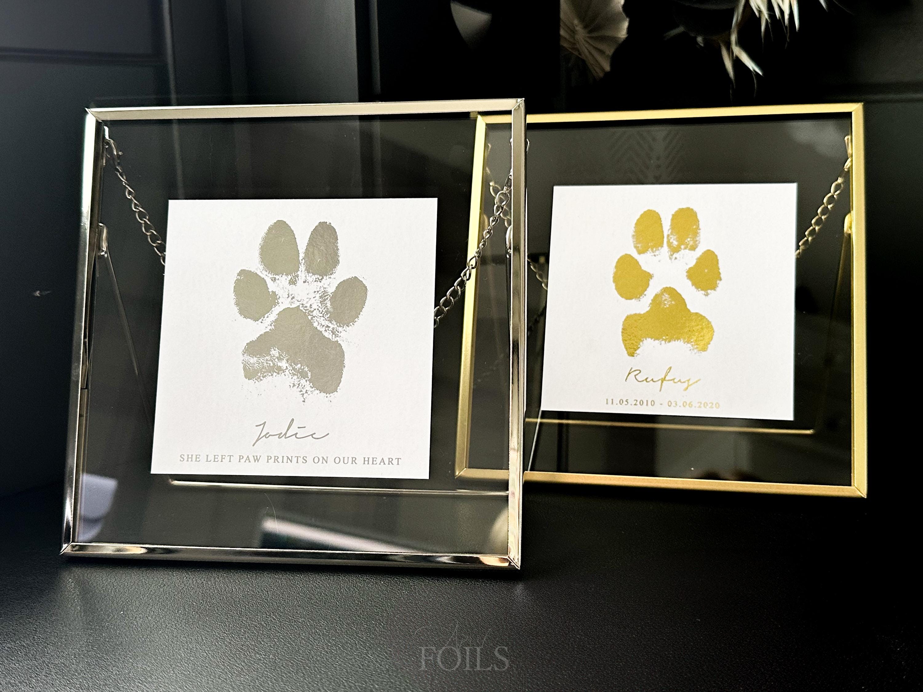 Gold Foil Pet Paw Print Memorial: Dog & Cat Loss Keepsake - Etsy